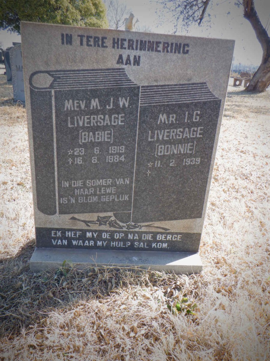 LIVERSAGE M.J.W. 1919-1984 :: LIVERSAGE I.G. 1939-