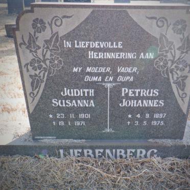 LIEBENBERG Petrus Johannes 1897-1975 &amp; Judith Susanna 1901-1971