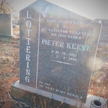 LOTTERING Pieter Keeve 1953-1998