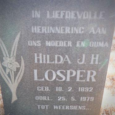 LOSPER Hilda J.H. 1892-1979