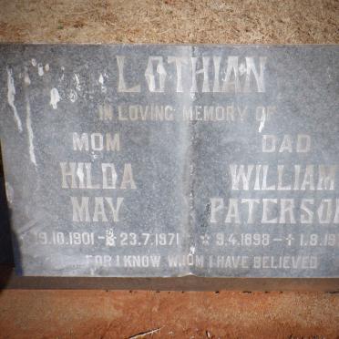 LOTHIAN William Paterson 1898-1973 &amp; Hilda May 1901-1971