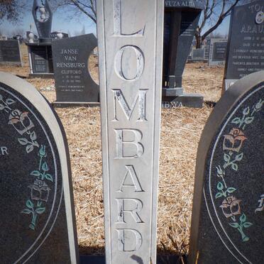 LOMBARD Daniel Edward 1952-1993 &amp; Susara Magdalena 1955-