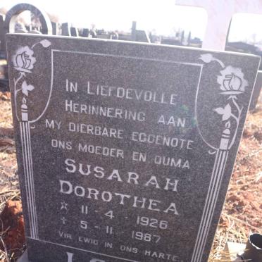 LOUW Susarah Dorothea 1926-1987