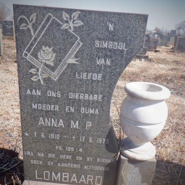 LOMBAARD Anna M.P. 1910-1979