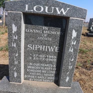 LOUW Siphiwe 1985-2008