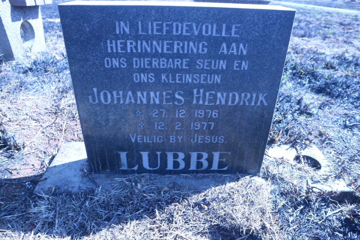 LUBBE Johannes Hendrik 1976-1977