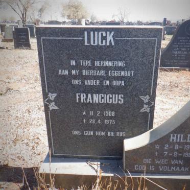 LUCK Francicus 1908-1975 &amp; Hilda 1910-1988