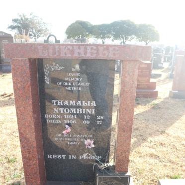 LUKHELE Thamalia Ntombini 1924-1996