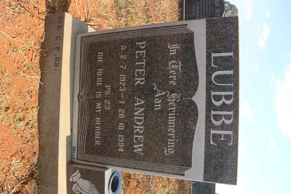 LUBBE Peter Andrew 1923-1994
