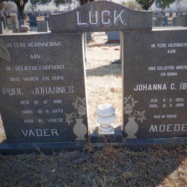 LUCK Poul Johannes 1918-1973 &amp; Johanna C. 1922-1999