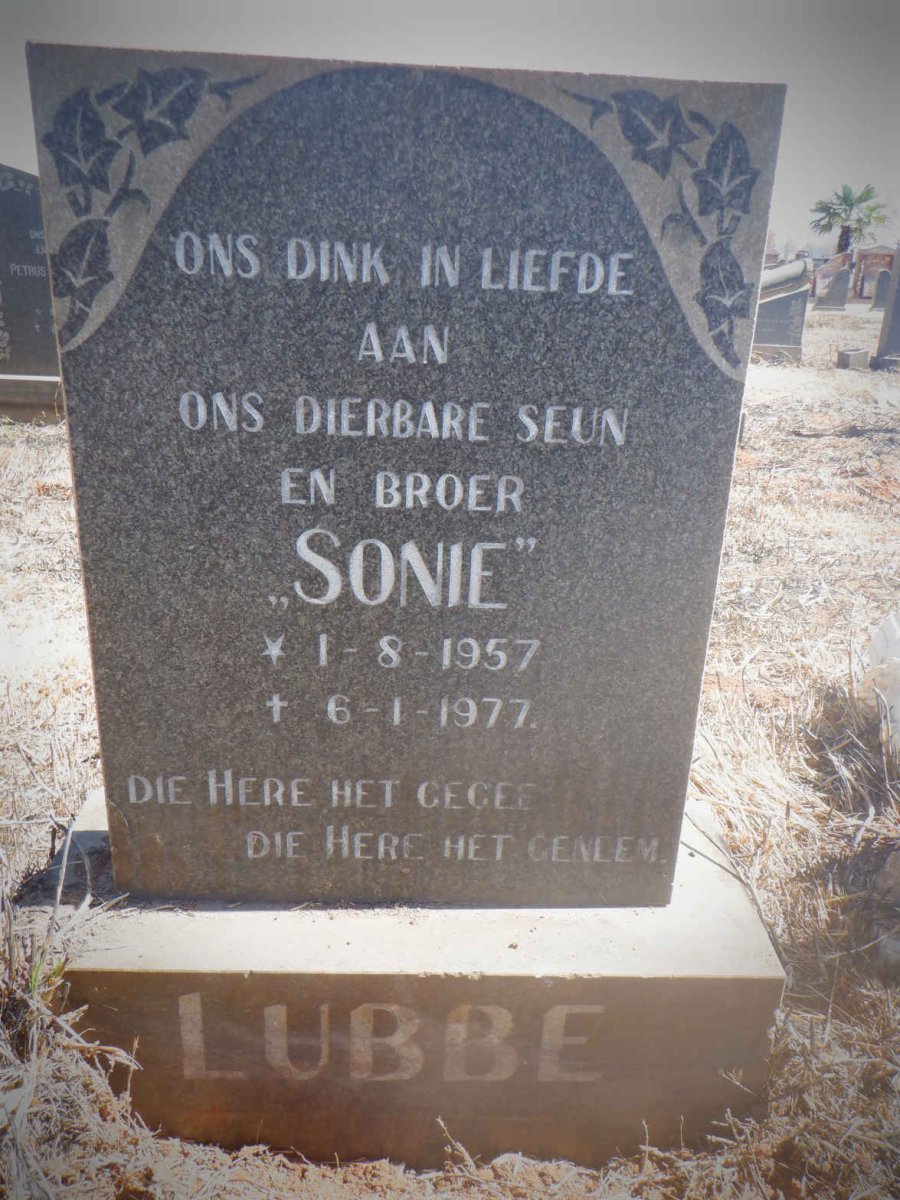 LUBBE Sonie 1957-1977