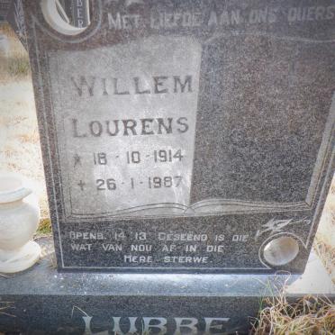 LUBBE Willem Lourens 1914-1987