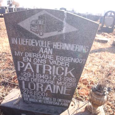 LYTH Patrick 1945-1988 &amp; Loraine 1950-