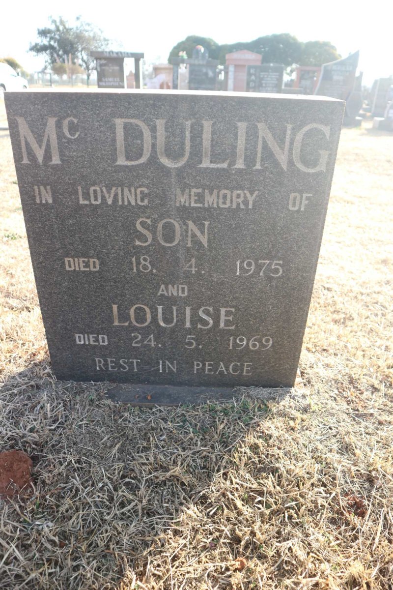 MCDULING Son -1975 &amp; Louise -1969