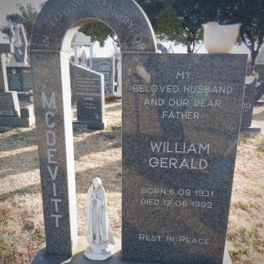 MCDEVITT William Gerald 1931-1992