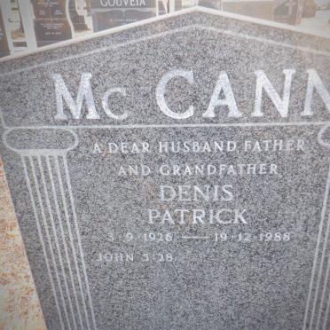 MCCANN Denis Patrick 1926-1988