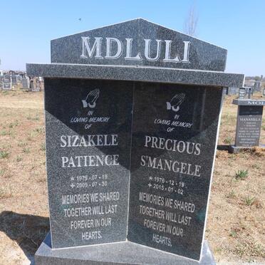 MDLULI Sizakele Patience 1979-2009 :: MDLULI Precious S'mangele 1976-2015