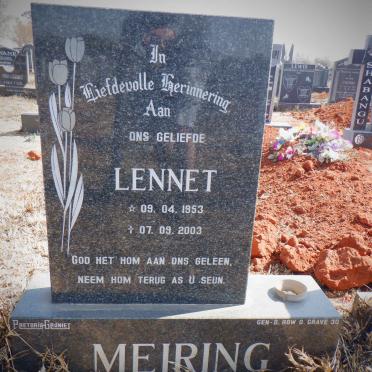 MEIRING Lennet 1953-2003