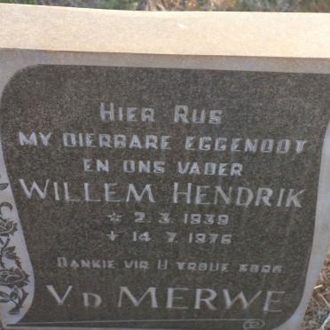 MERWE Willem Hendrik, v.d. 1939-1976