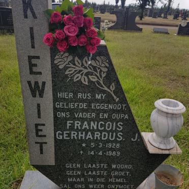 MERWE Francois Gerhardus J., van der 1928-1989