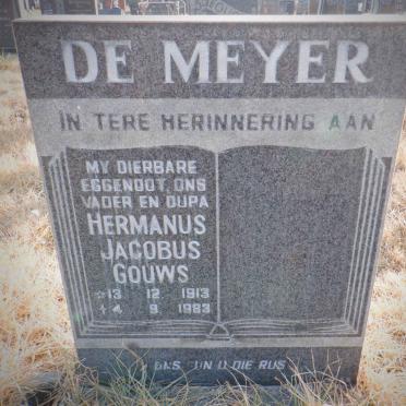 MEYER Hermanus Jacobus Gouws, de 1913-1983