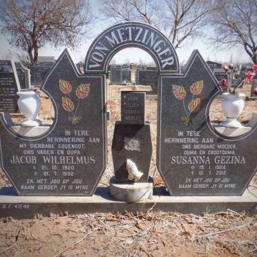METZINGER Jacob Wilhelmus, von 1920-1992 &amp; Susanna Gezina 1924-2012