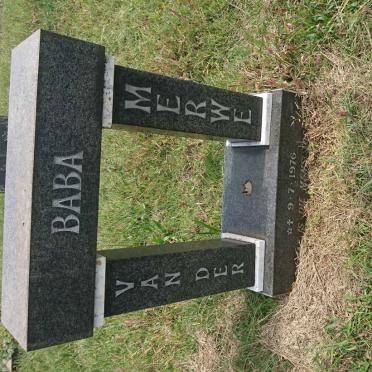 MERWE Baba, van der 1976-1976
