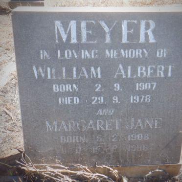 MEYER William Albert 1907-1978 &amp; Margaret Jane 1906-1996