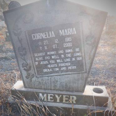 MEYER Cornelia Maria 1915-2000