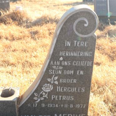 MERWE Hercules Petrus, van der 1934-1977