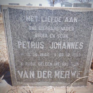 MERWE Petrus Johannes, van der 1940-1993