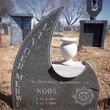 MERWE Koos, van der 1947-1994