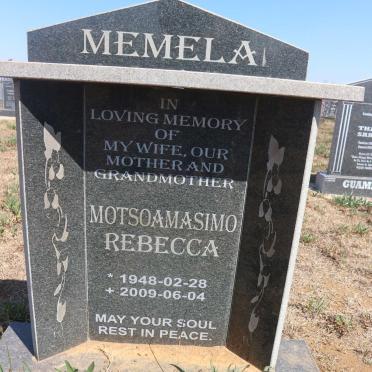 MEMELA Motsoamasimo Rebecca 1948-2009