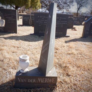 MERWE Christoffel Johannes, van der 1923-1971