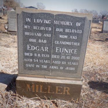 MILLER Edgar -1978 &amp; Eunice ROWE -2000