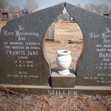 MILLER Daniel 1908-1994 &amp; Francis Jane 1908-1978