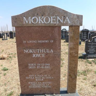 MOKOENA Nokuthula Joyce 1948-2012