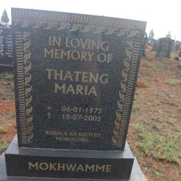 MOKHWAMME Thateng Maria 1972-2005