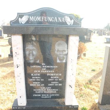 MOMFUNGANA Fortius 1917-1997 &amp; Kate 1930-2000