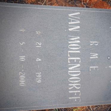 MOLENDORFF R.M.E., van 1919-2000