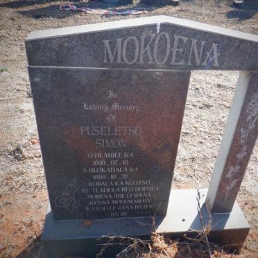 MOKOENA Puseletso Simon 1949-1998