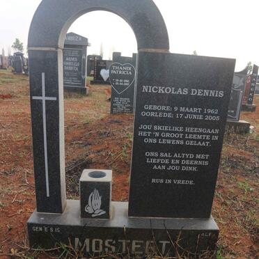 MOSTERT Nickolas Dennis 1962-2005 