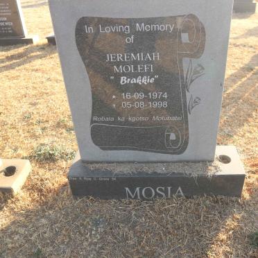 MOSIA Jeremiah Molefi 1974-1998