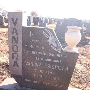 MORROW Vanora Priscilla 1945-1986