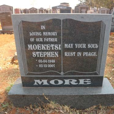 MORE Moeketsi Stephen 1948-2007