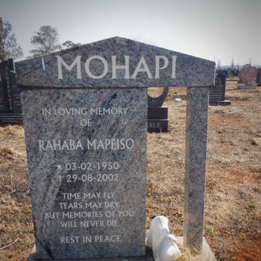 MOHAPI Rahaba Mapeiso 1950-2002