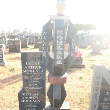 MOHLALA Lucky Arthur 1955-2019 :: MOHLALA Nicolas Andrew 1957-1999