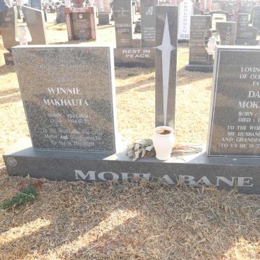 MOHLABANE Daniel Mokhethi 1953-1998 &amp; Winnie Makhauta 1956-2014