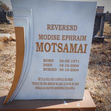 MOTSAMAI Modise Ephraim 1971-2004