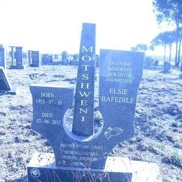 MOTSHWENI Elsie Bafedile 1955-2012